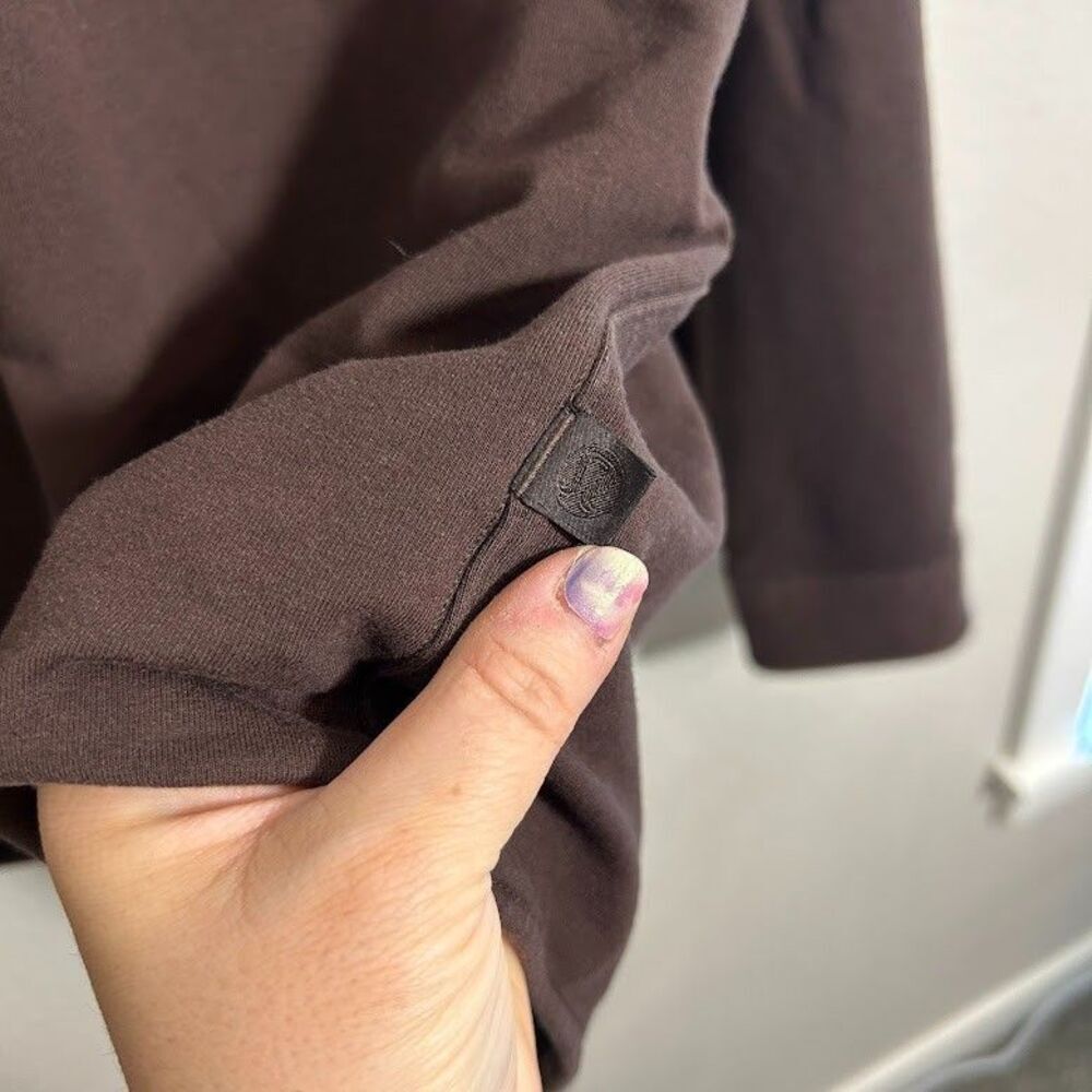 Lululemon Soft Knit Overshirt Mens XL Brown Snap Front Long Sleeve Dual Pockets - Picture 6 of 6